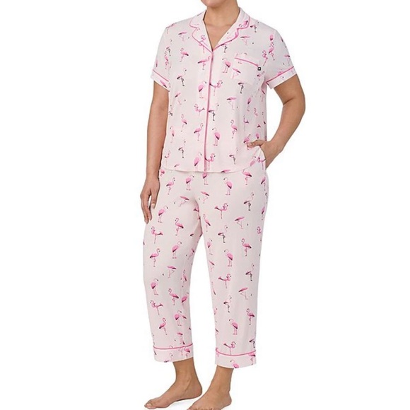 Kate Spade Pink Flamingo Print Pajama Set - Picture 8 of 9